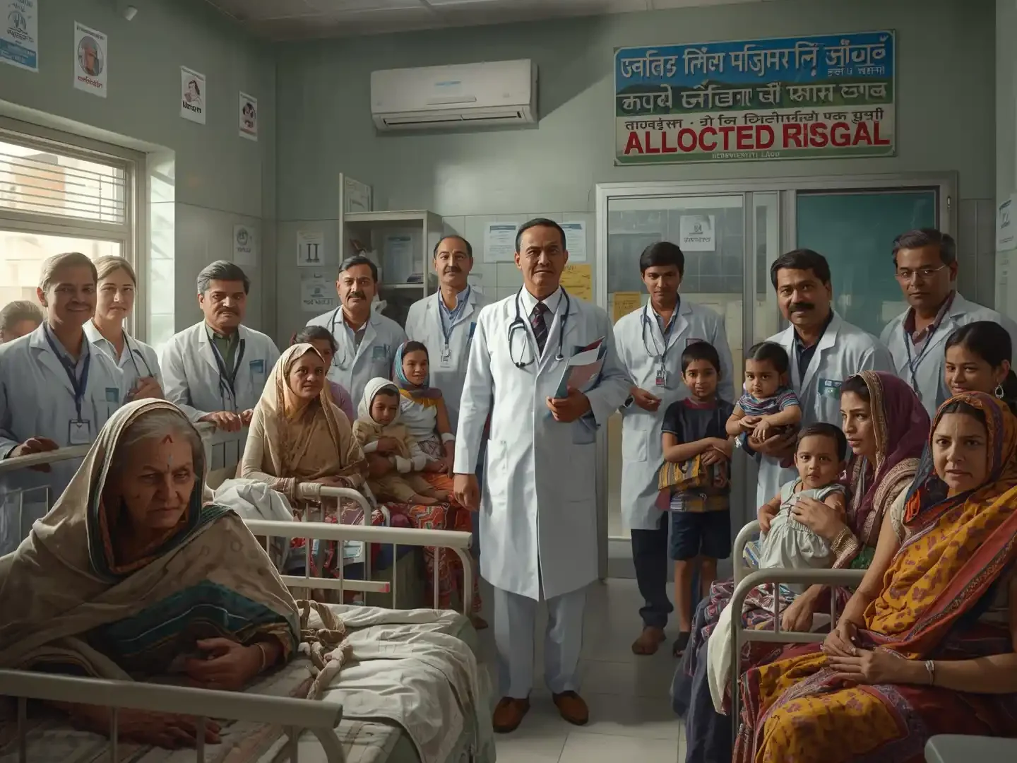 Supreme Court notice on EWS treatment highlighting free healthcare for BPL patients in private hospitals on government land.