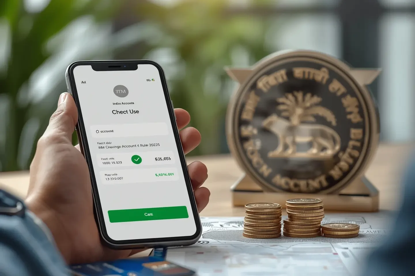 Customer checking bank statement to understand new Minimum Balance Requirement under RBI guidelines 2025