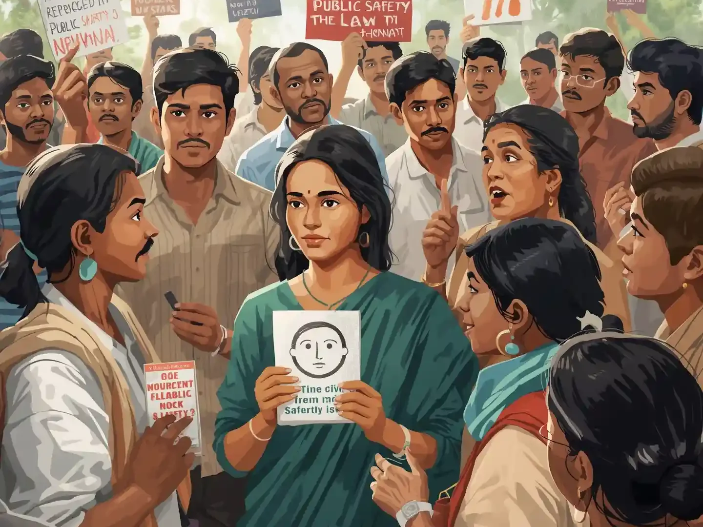 Activists and citizens in India taking part in protests against Maharashtra Security Bill highlighting democratic rights and public safety law.