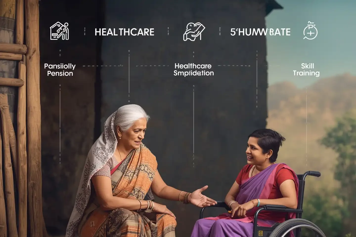 Indian citizens verifying Subhadra Scheme eligibility for financial assistance, education, and healthcare support