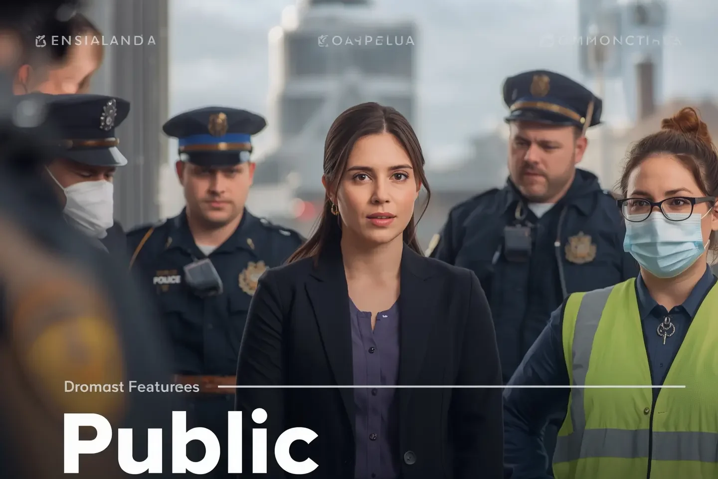 Police officers, health workers, and local leaders managing a Wisconsin emergency, highlighting emergency declarations limits and effective public safety governance.