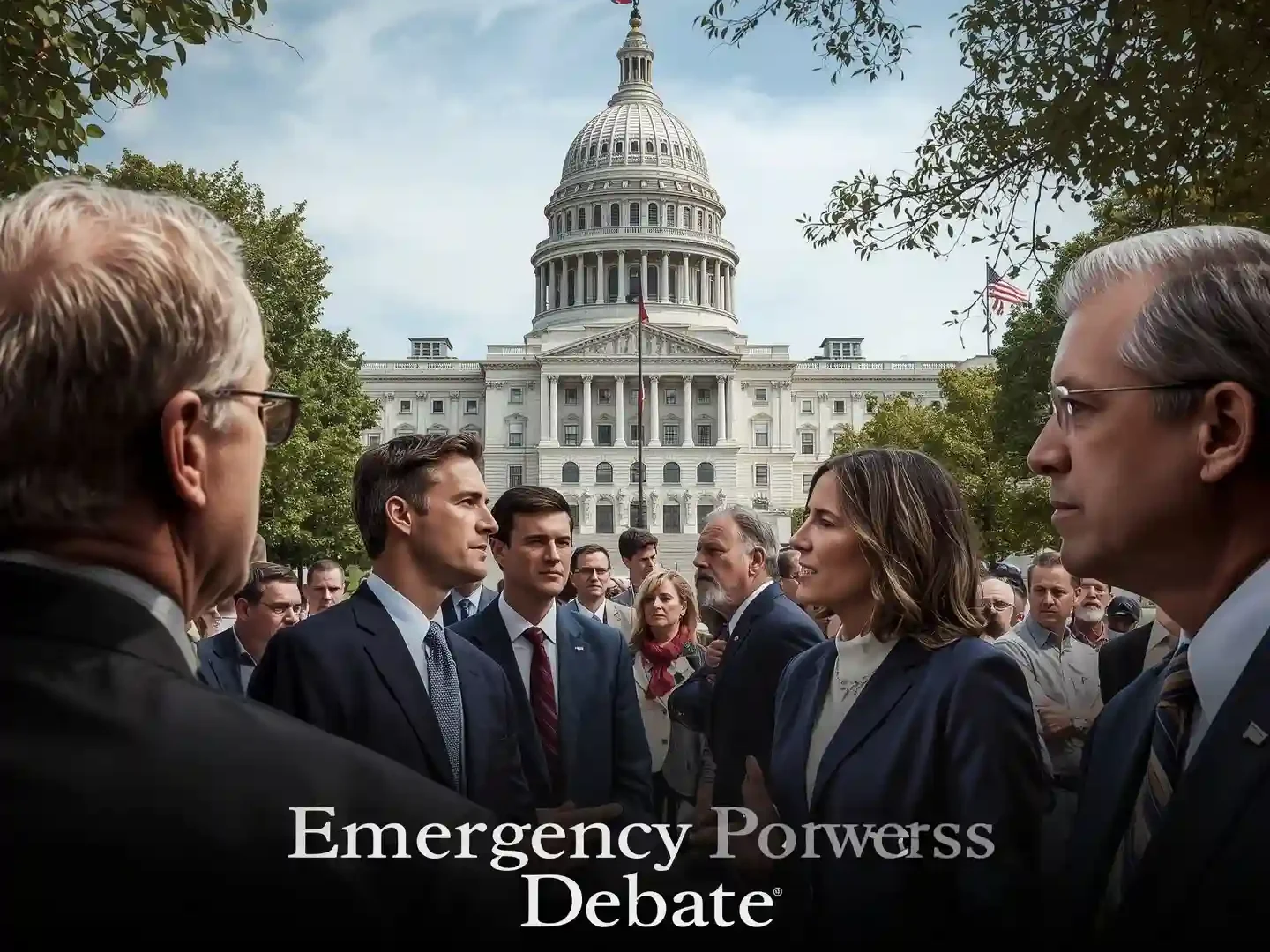 Lawmakers and citizens discussing the Wisconsin emergency powers bill at the state capitol with emphasis on local government authority and public safety governance.