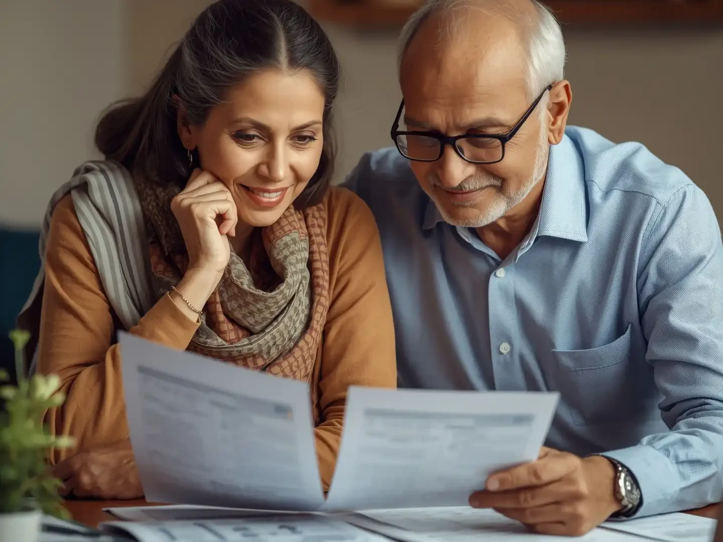 Super senior citizen tax rules 2025-26 visualized with elderly individual reviewing pension and bank documents at home.
