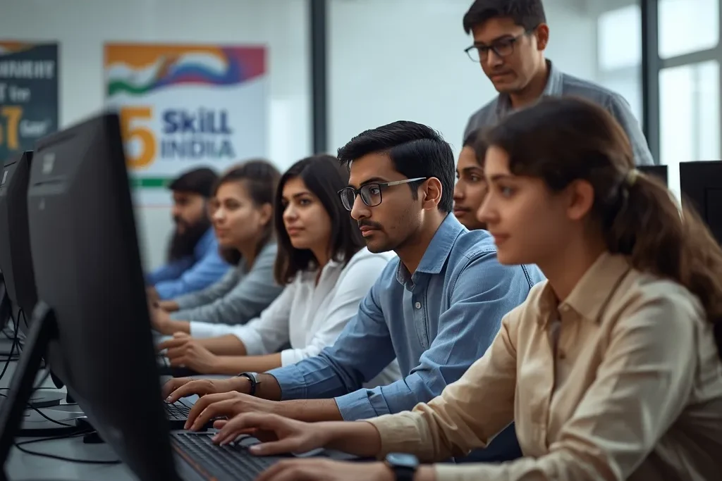 Students participating in hands-on training programs supported by the Government Skill Loan Scheme 2025 to promote youth employment and entrepreneurship.