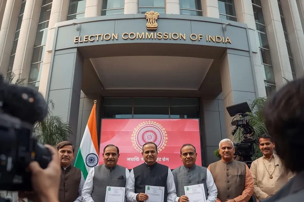 Election Commission of India announces new political party regulation guidelines promoting transparency and fair elections.
