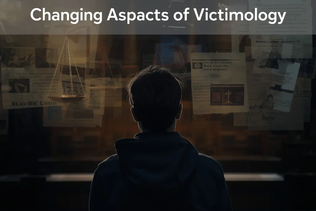 Realistic image showing negative aspects of justice system with victims feeling neglected, highlighting the Changing Aspects of Victimology.