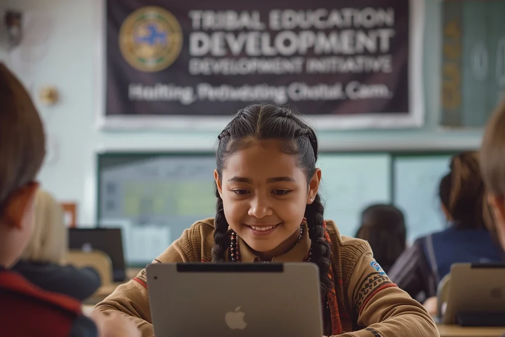 Government-supported Tribal Education Development program helping tribal children study.