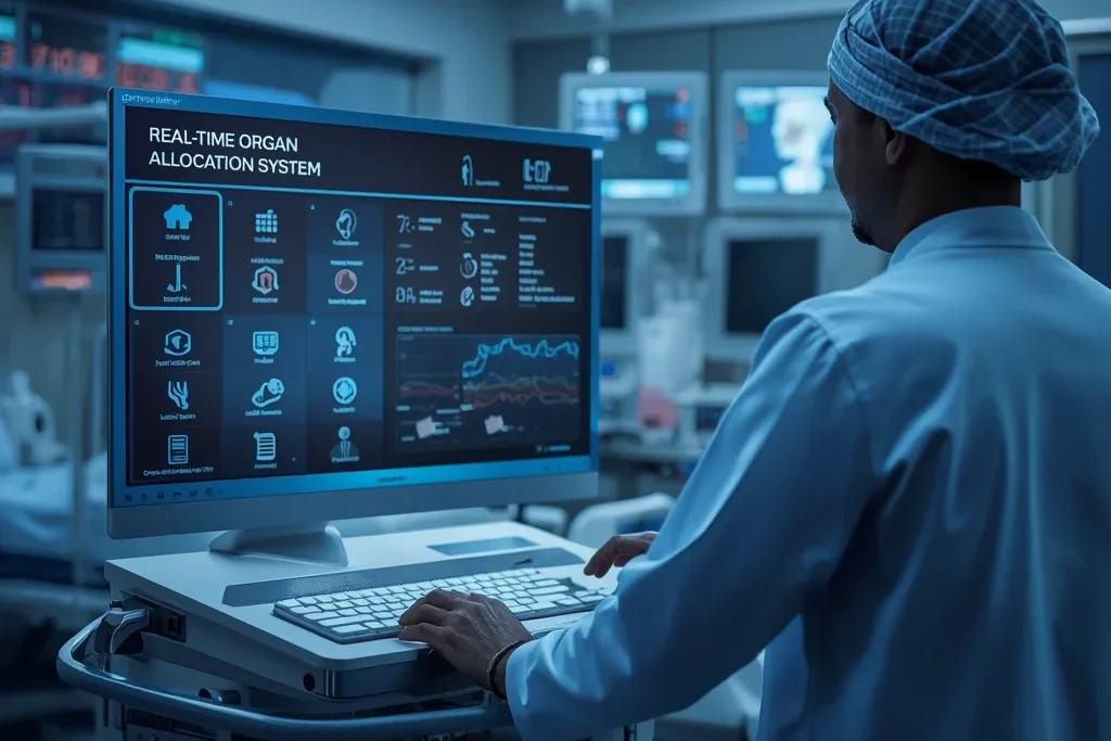 Organ matching system in hospital ICU – real-time allocation process keyword.