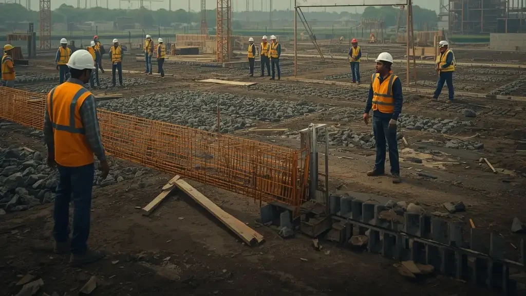 Staff analyzing Draft Rules Re-notification documents in workspace.