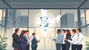 Insurance Amendment Bill 100% FDI explained with Indian stock market and global flags in background