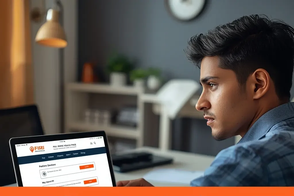 Steps to file FIR in police station explained with citizen reporting crime to police officer in India
