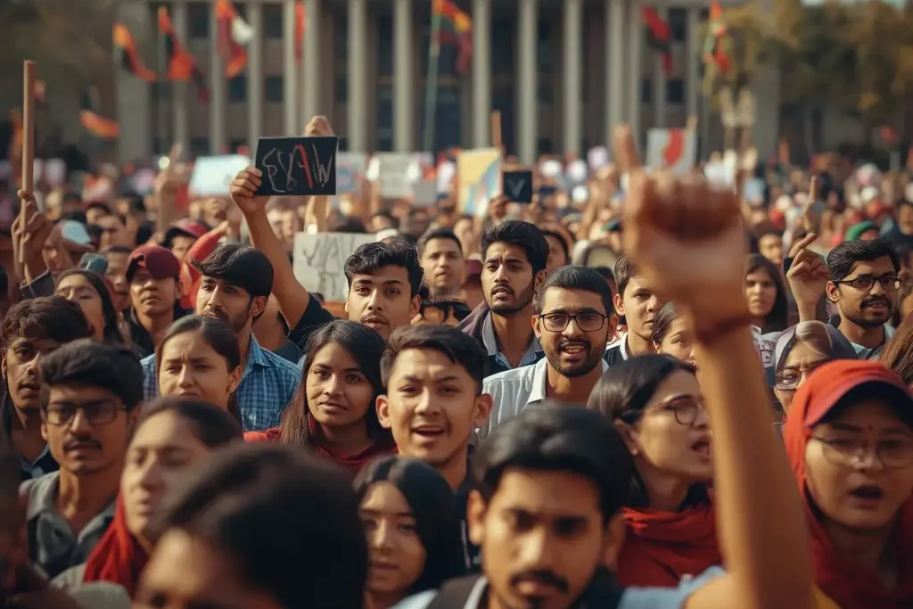 Indian college students studying with laptops showing impact of Latest UGC Policy Changes