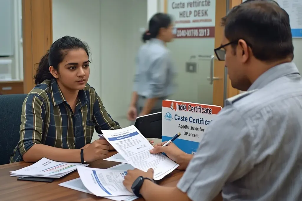 How to Apply for Caste Certificate – offline application process with officer verifying documents in India
