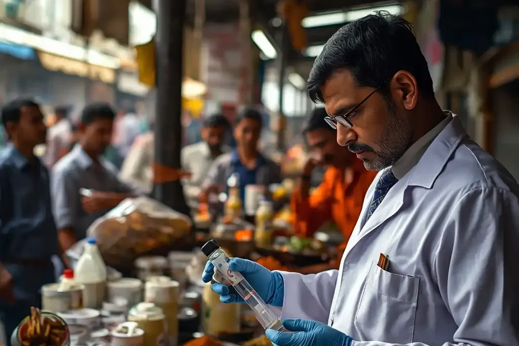 Inspector checking food quality under food safety law Telangana 2026