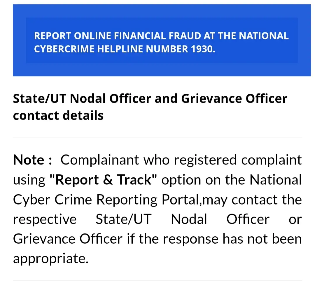 Report cyber fraud online India visual with user detecting phishing message and seeing the official instructions 
