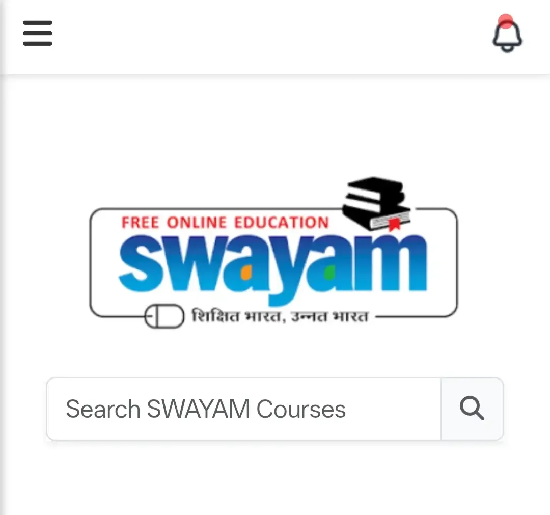 SWAYAM online learning portal offering free educational courses and digital education resources for Indian students.